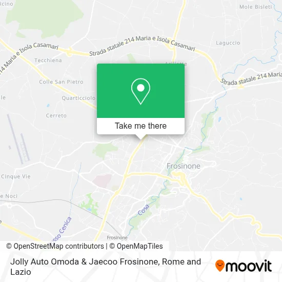 Jolly Auto Omoda & Jaecoo Frosinone map
