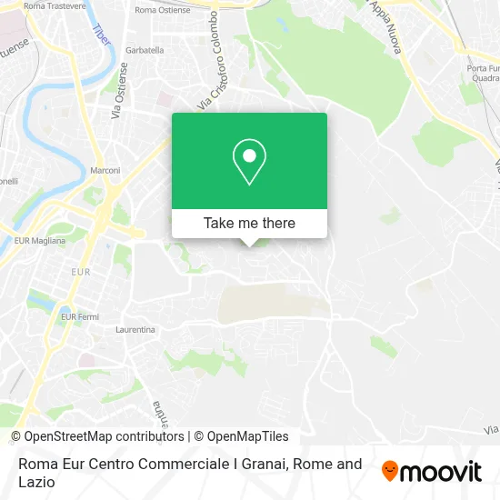 Roma Eur Centro Commerciale I Granai map