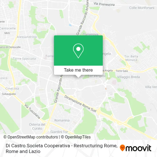 Di Castro Societa Cooperativa - Restructuring Rome map
