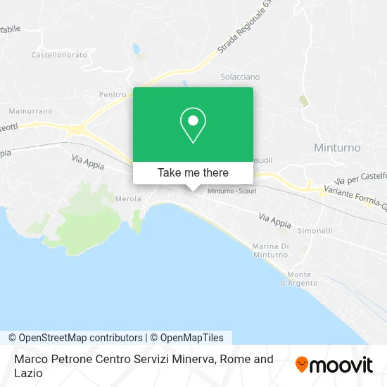 Marco Petrone Centro Servizi Minerva map
