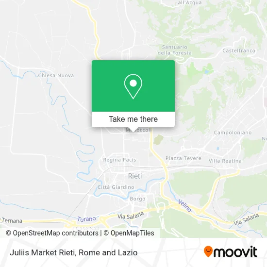 Juliis Market Rieti map