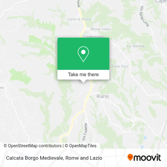 Calcata Borgo Medievale map