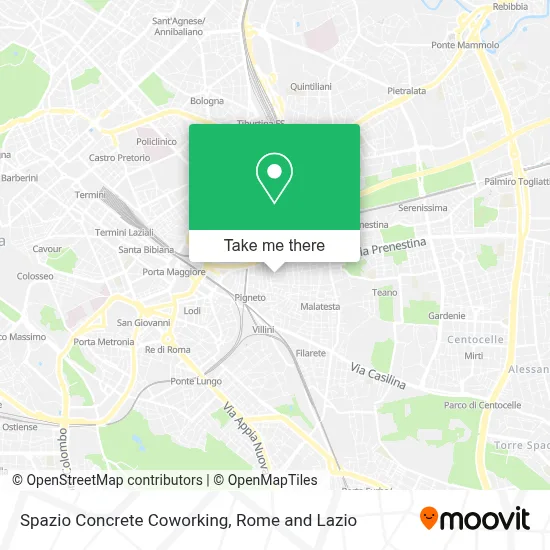 Spazio Concrete Coworking map
