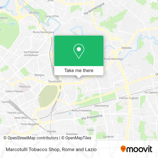 Marcotulli Tobacco Shop map