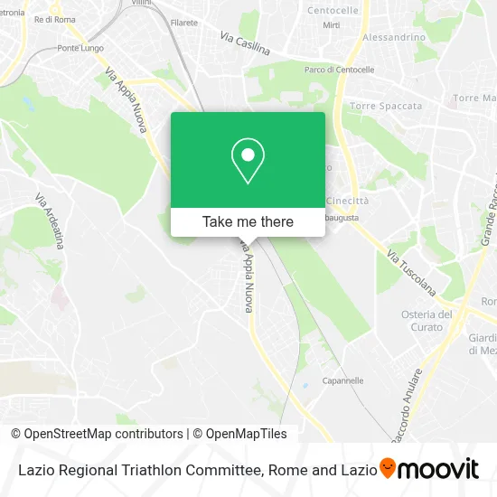 Lazio Regional Triathlon Committee map