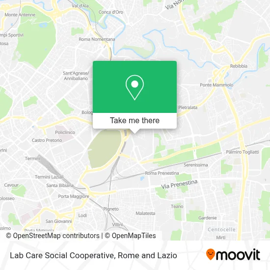Lab Care Social Cooperative map