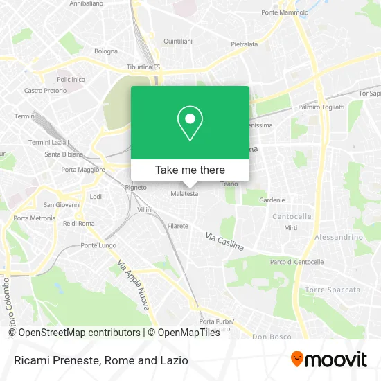 Ricami Preneste map