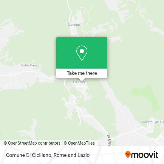 Comune Di Ciciliano map