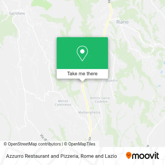 Azzurro Restaurant and Pizzeria map