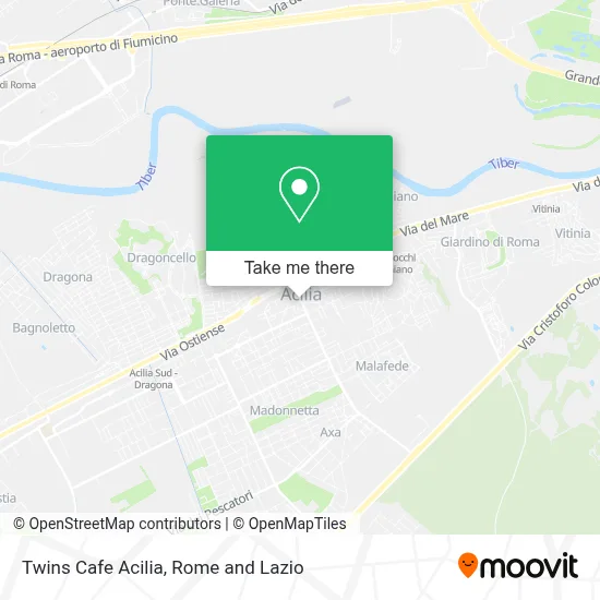 Twins Cafe Acilia map