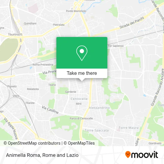 Animella Roma map