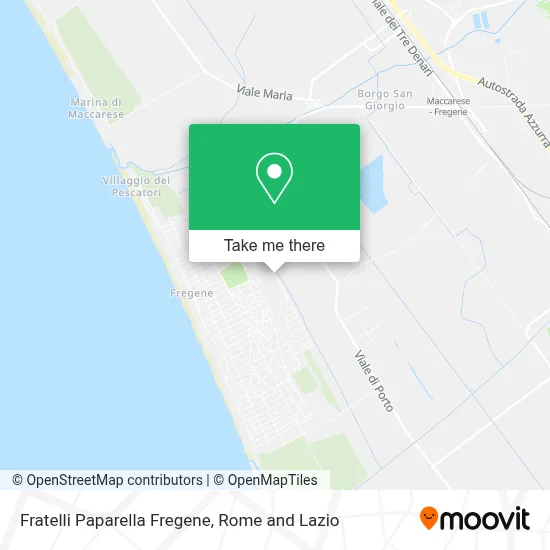 Fratelli Paparella Fregene map