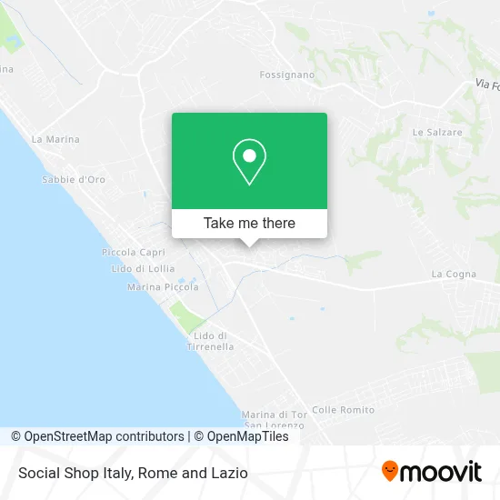 Social Shop Italy map