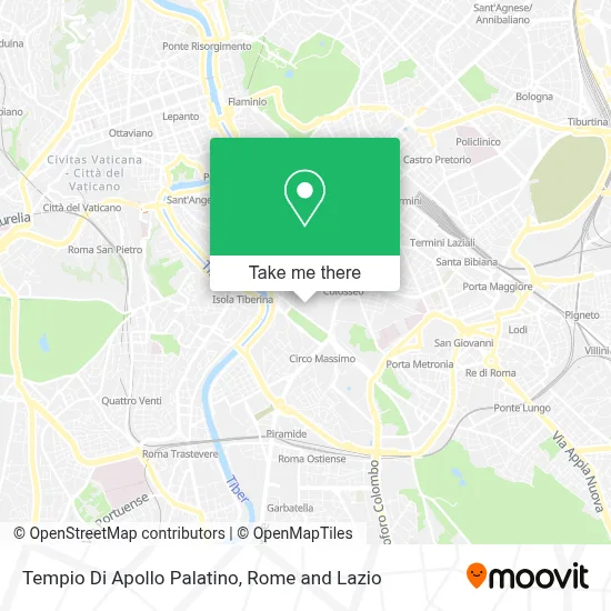 Tempio Di Apollo Palatino map