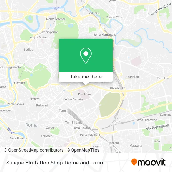 Sangue Blu Tattoo Shop map
