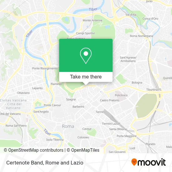 Certenote Band map