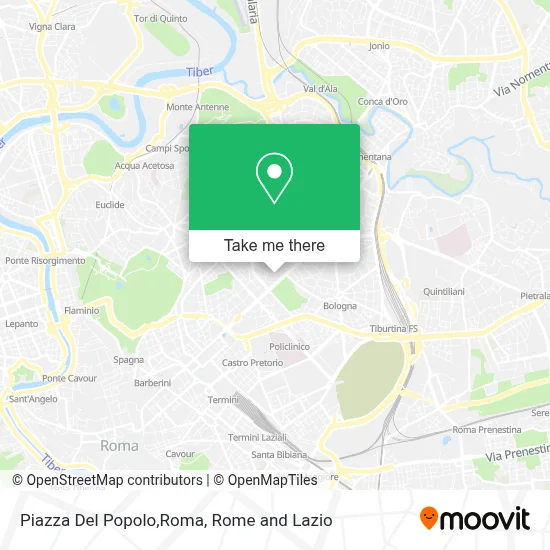 Piazza Del Popolo,Roma map