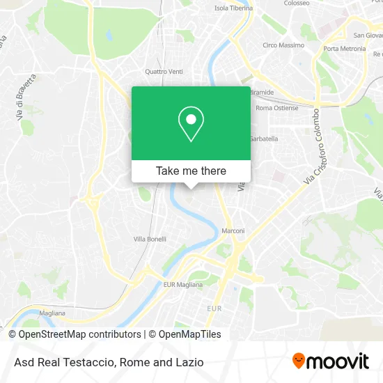 Asd Real Testaccio map