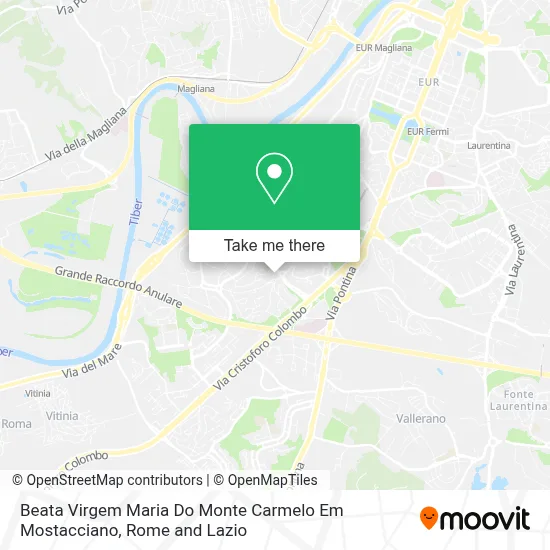 Beata Virgem Maria Do Monte Carmelo Em Mostacciano map