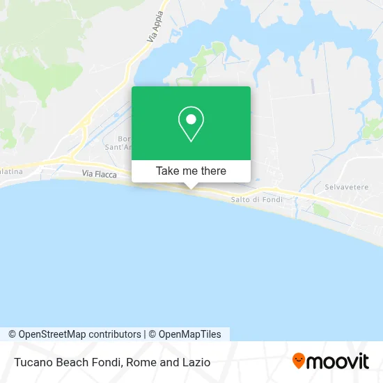 Tucano Beach Fondi map