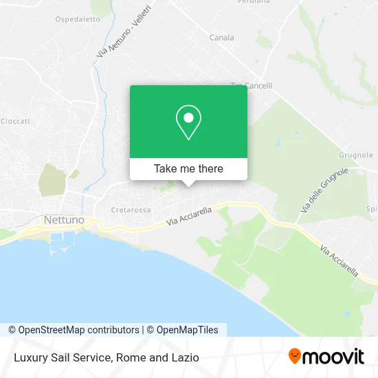 Luxury Sail Service map