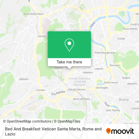 Bed And Breakfast Vatican Santa Marta map