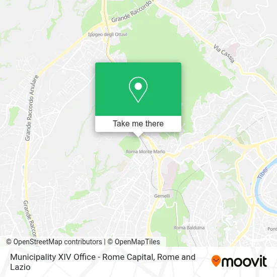 Municipality XIV Office - Rome Capital map