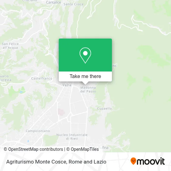 Agriturismo Monte Cosce map