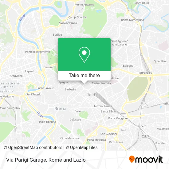 Via Parigi Garage map