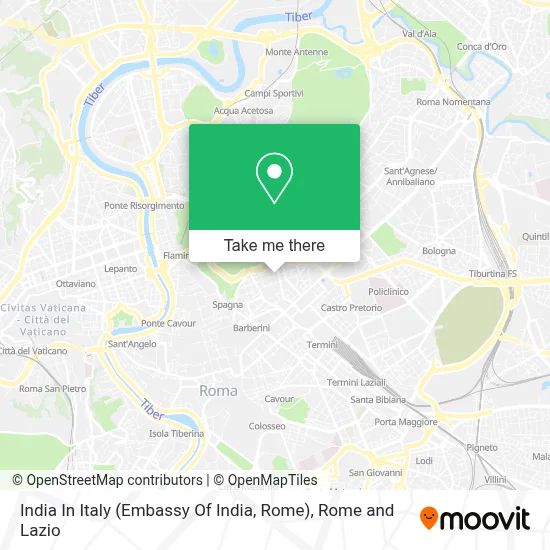 India In Italy (Embassy Of India, Rome) map