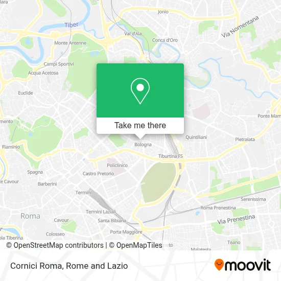 Cornici Roma map