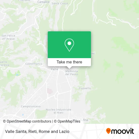 Valle Santa, Rieti map