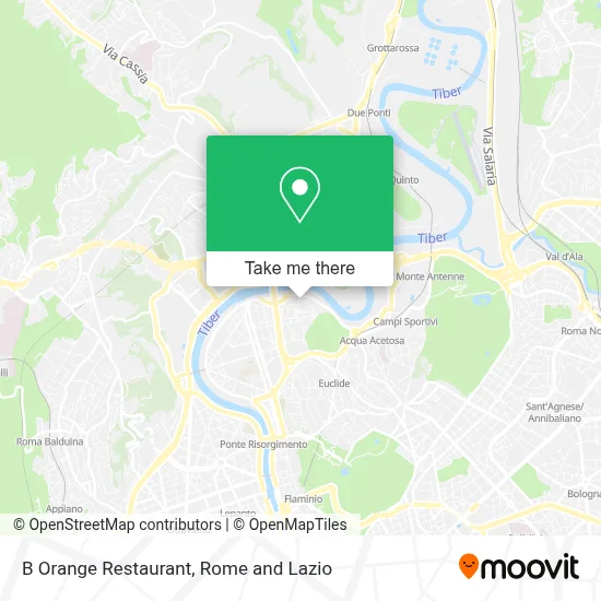 B Orange Restaurant map