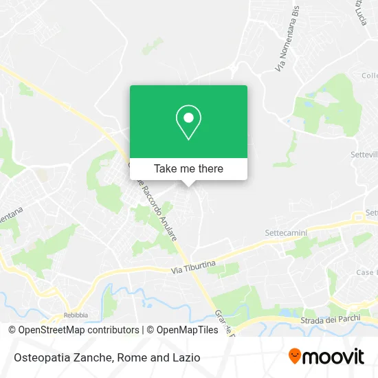 Osteopatia Zanche map