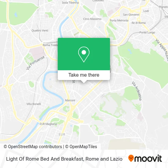 Light Of Rome Bed And Breakfast map