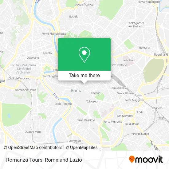 Romanza Tours map
