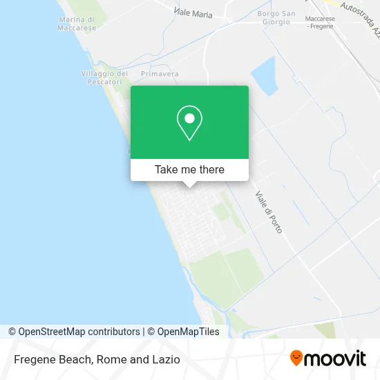 Fregene Beach map