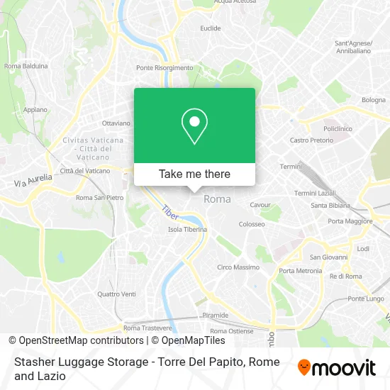 Stasher Luggage Storage - Torre Del Papito map
