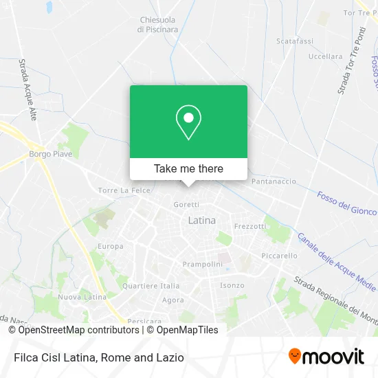 Filca Cisl Latina map