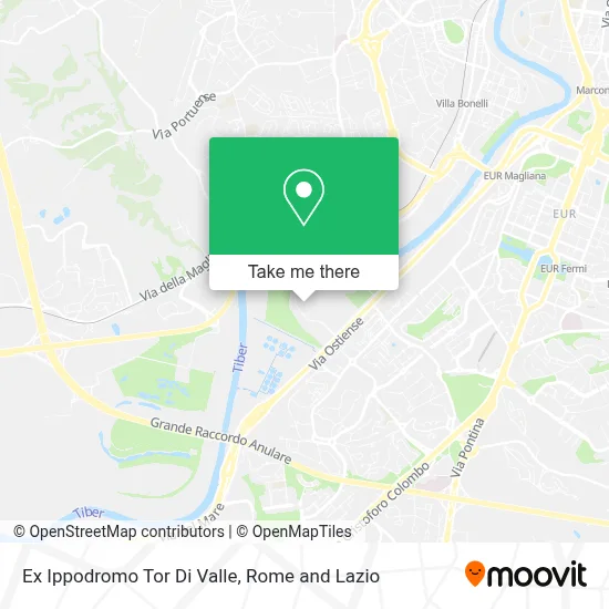 Ex Ippodromo Tor Di Valle map