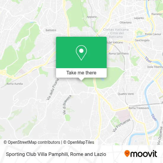 Sporting Club Villa Pamphili map