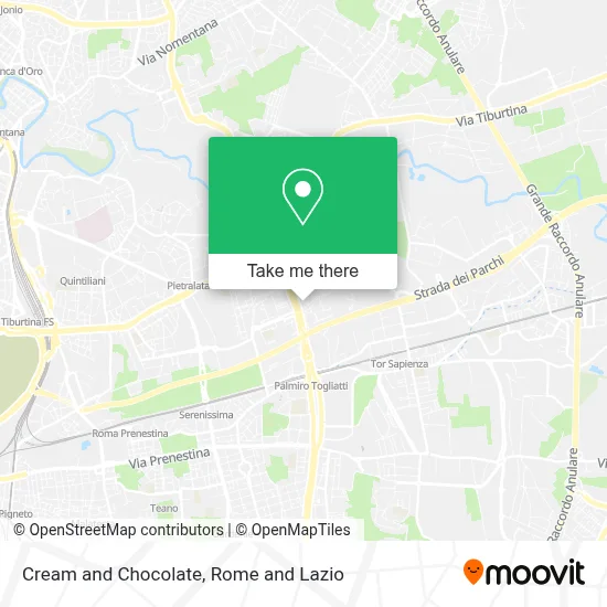 Cream and Chocolate map