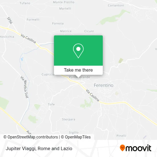 Jupiter Viaggi map