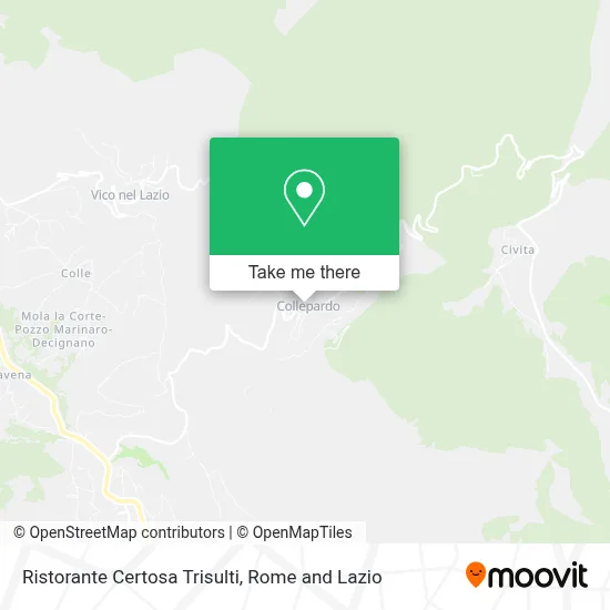Ristorante Certosa Trisulti map