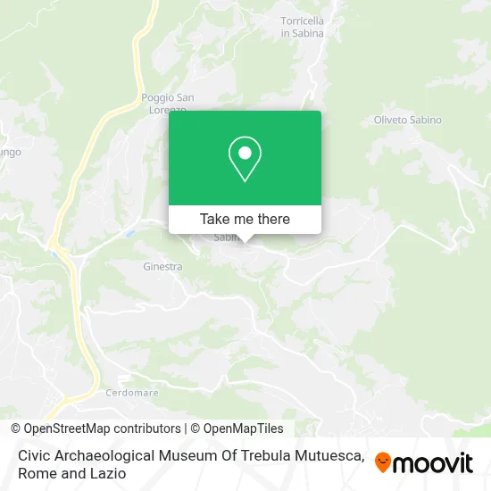 Civic Archaeological Museum Of Trebula Mutuesca map