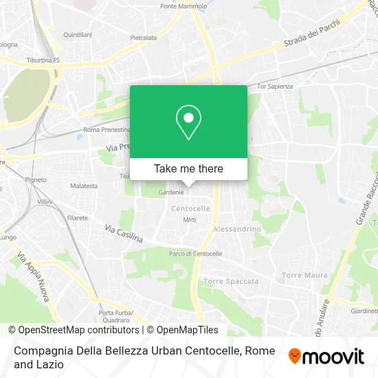 Compagnia Della Bellezza Urban Centocelle map