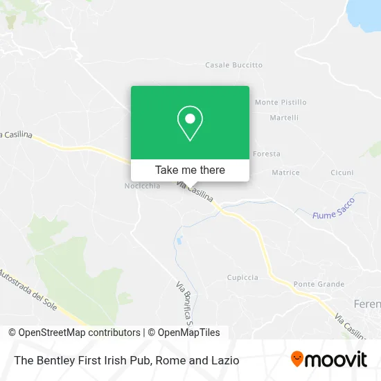 The Bentley First Irish Pub map