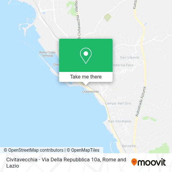 Civitavecchia - Via Della Repubblica 10a map