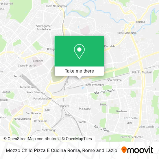 Mezzo Chilo Pizza E Cucina Roma map