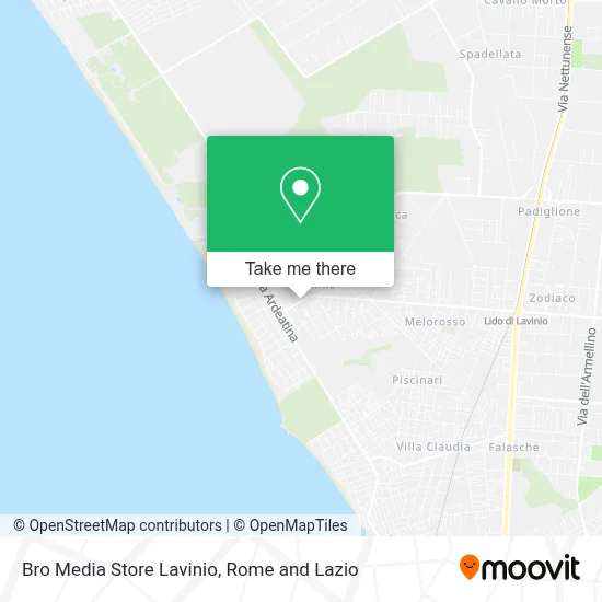Bro Media Store Lavinio map